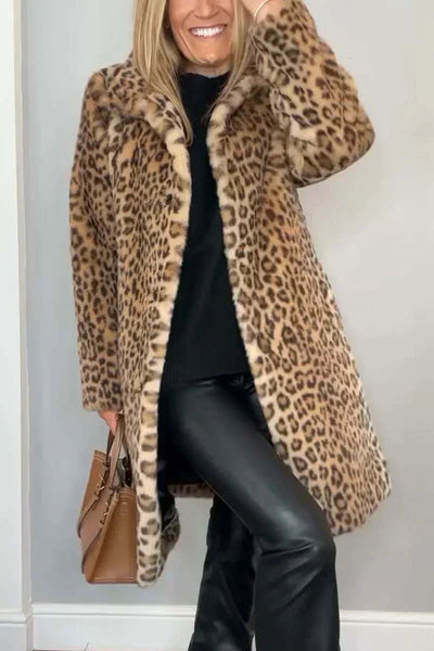 Giulia - Abrigo con estampado de leopardo