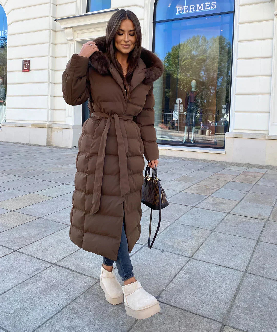 Alina - Chaqueta larga de invierno con capucha