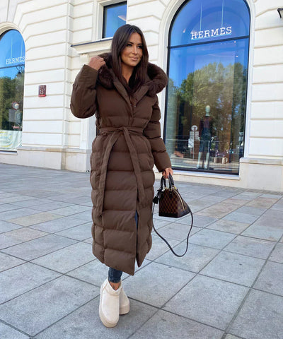 Alina - Chaqueta larga de invierno con capucha