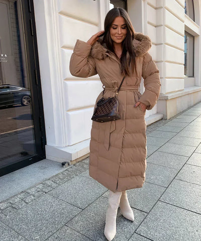 Alina - Chaqueta larga de invierno con capucha