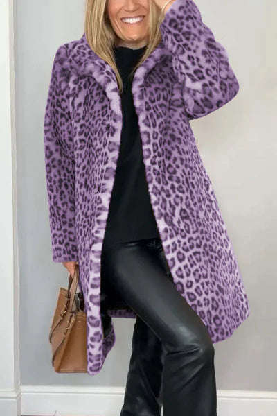 Giulia - Abrigo con estampado de leopardo